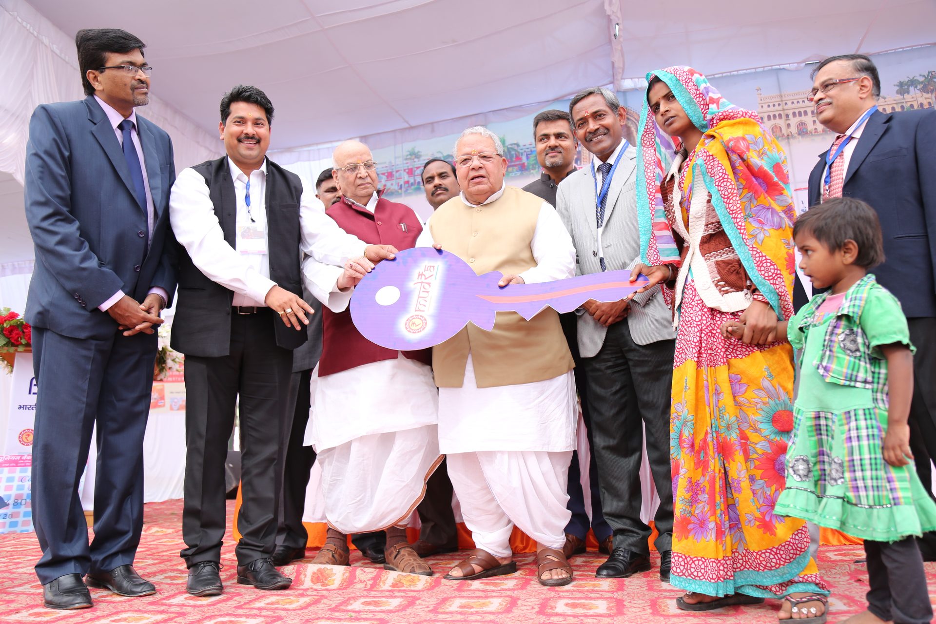 Handing over of Symbolic Key to beneficiaries